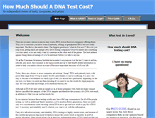 Tablet Screenshot of cost-of-dna-testing.com